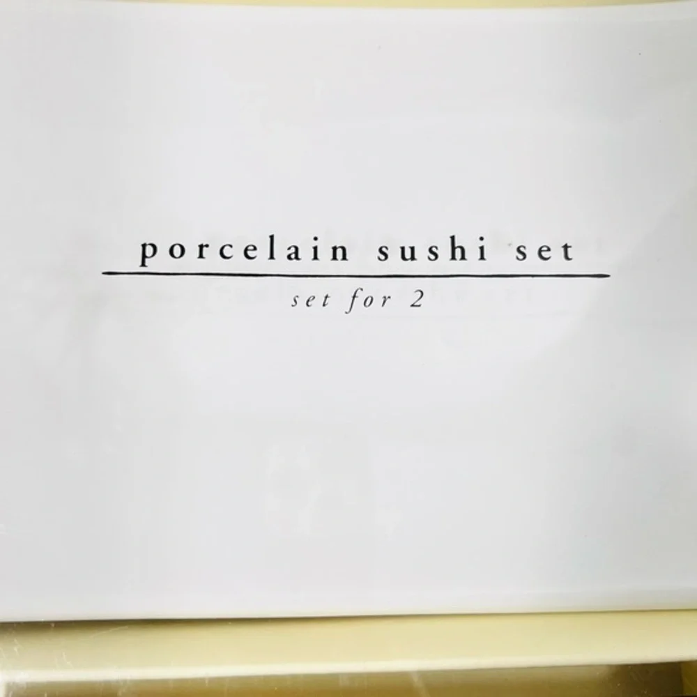Very nice white Porcelain Sushi Set for 2 Pier 1 NEW